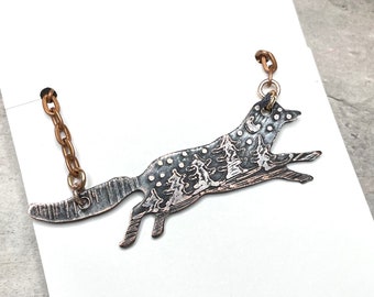 Copper Fox Totem Necklace