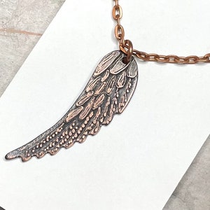 Angel Wing Bird Wing Feather Necklace image 3