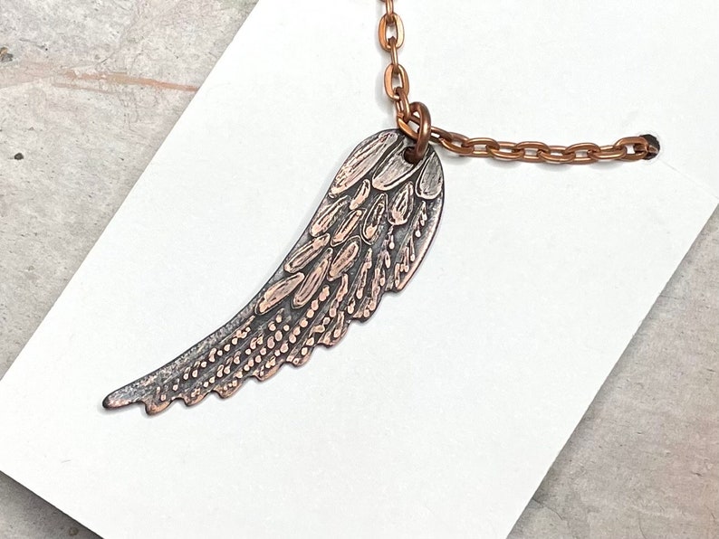 Angel Wing Bird Wing Feather Necklace image 3