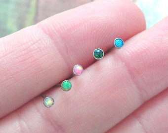 18g Opal Tiny Nose Stud / Opal Nose Stud