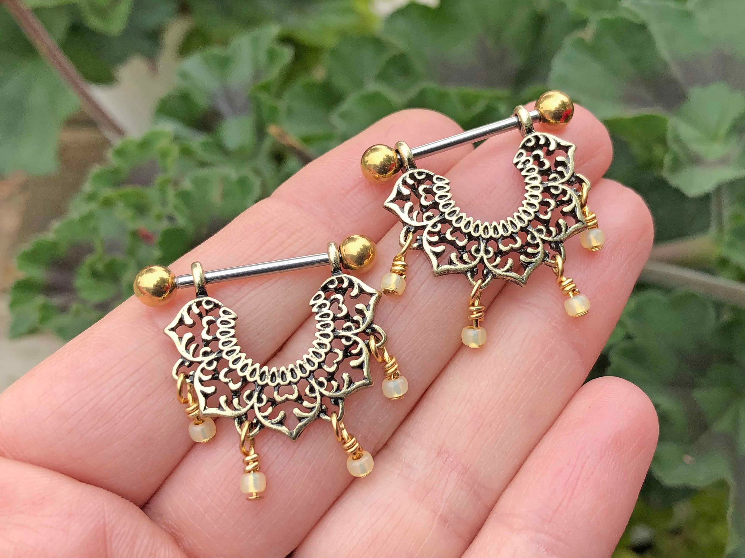 Gold nipple shield best sale jewelry