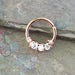 Rose Gold Septum Ring Rose Gold Daith Piercing Rook Earring Hoop