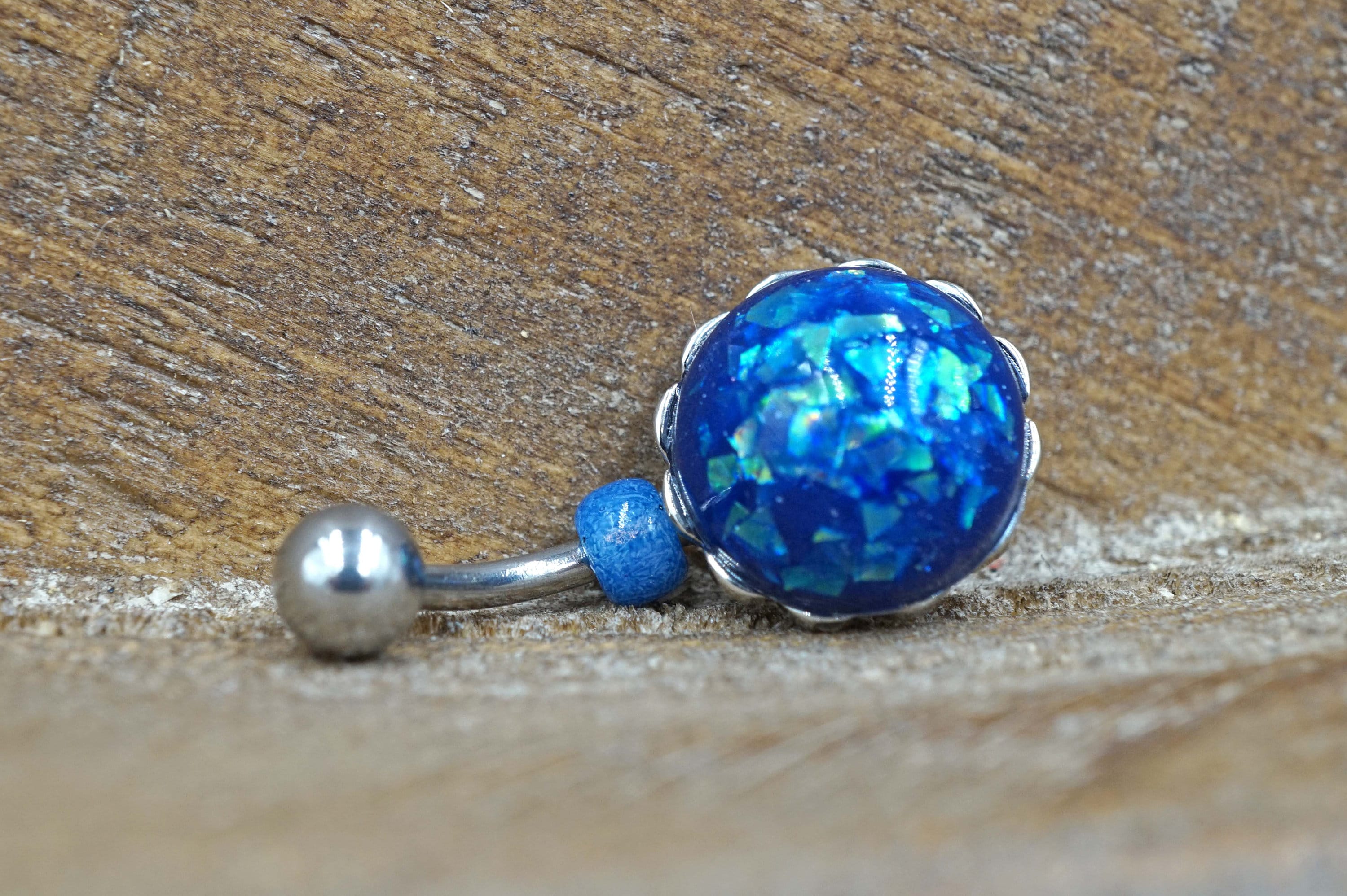 Blue belly ring discount