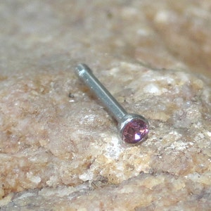 Pink or Fuschia Crystal Nose Stud Nose Ring image 5