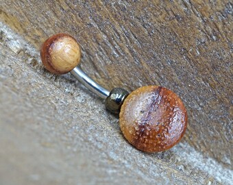 Wood Belly Button Jewelry Ring
