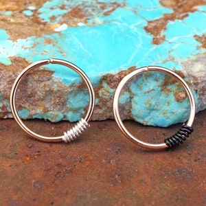 Rose Gold Hoop Earring - You Choose Wire Color