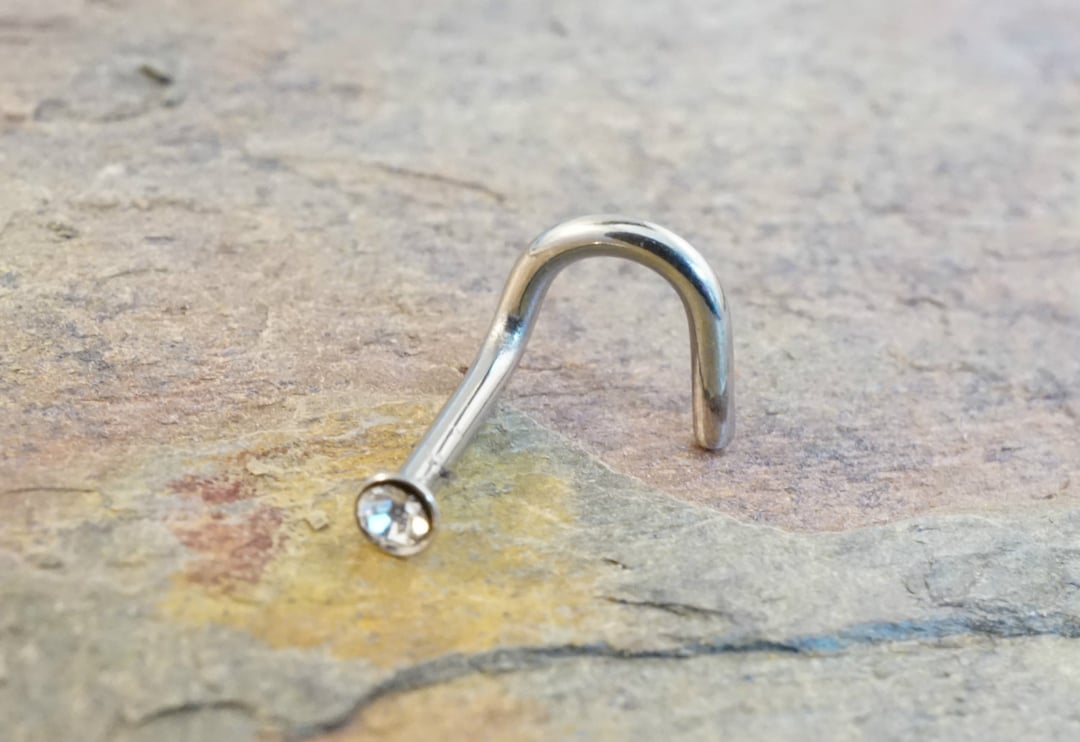 Nose Ring Nose Piercing 18 Gauge 20 Gauge Nose Stud Corkscrew Etsy