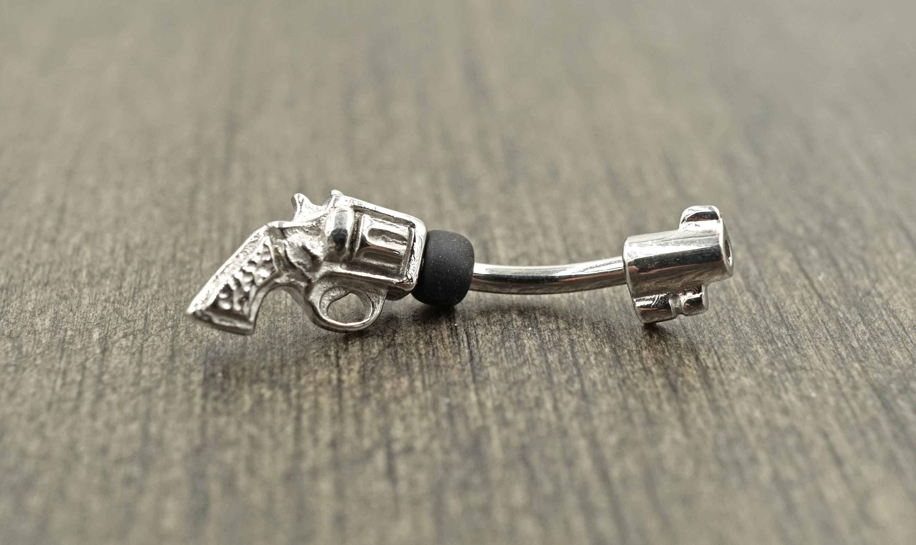 Gun Pistol Silver Rook Earring Daith Piercing Eyebrow Ring Etsy