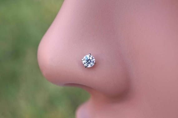 18 Gauge or 20 Gauge Crystal Nose Stud Nose Bone Etsy Australia