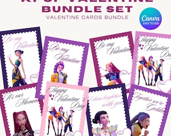 K-Pop Valentinskarten - HUNTRIX Demon Hunter Fan Bundle (Digitaler Download)