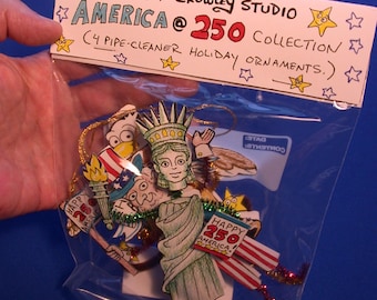 America at 250, July 4th 2026 decoration ornaments by Dan Crowley Studio
