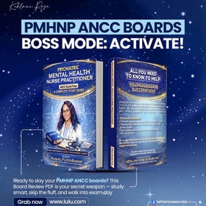 PDF di preparazione all'esame PMHNP / Guida allo studio ANCC e note stampabili da scaricare in formato digitale