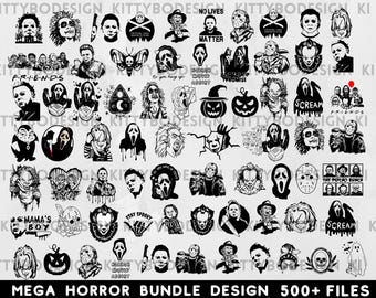 Halloween Horror Movie Character SVG Mega Bundle (Instant Download)