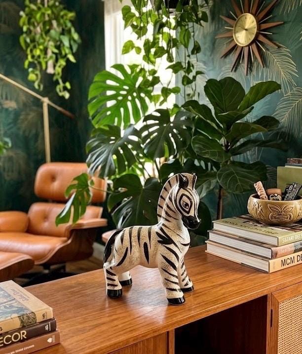 Ceramic Zebra Statue - Etsy