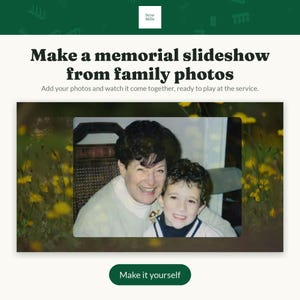 Memorial Slideshow Maker, Make It Yourself, Funeral Photo Tribute Video with Music, Celebration of Life Slideshow, Digital