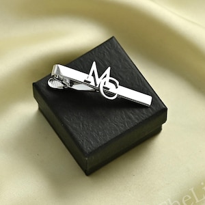 Custom Initial Tie Clip - Personalized Stainless Steel Tie Bar