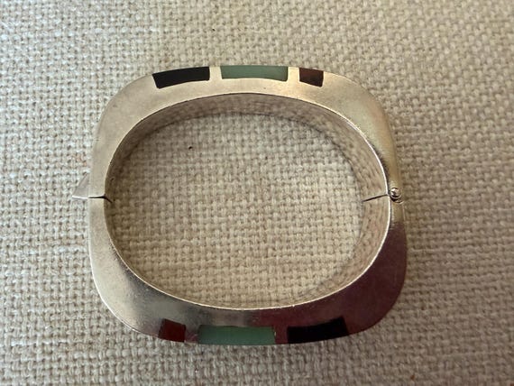 Vintage Sterling Silver Rectangular 925 Sterling … - image 2