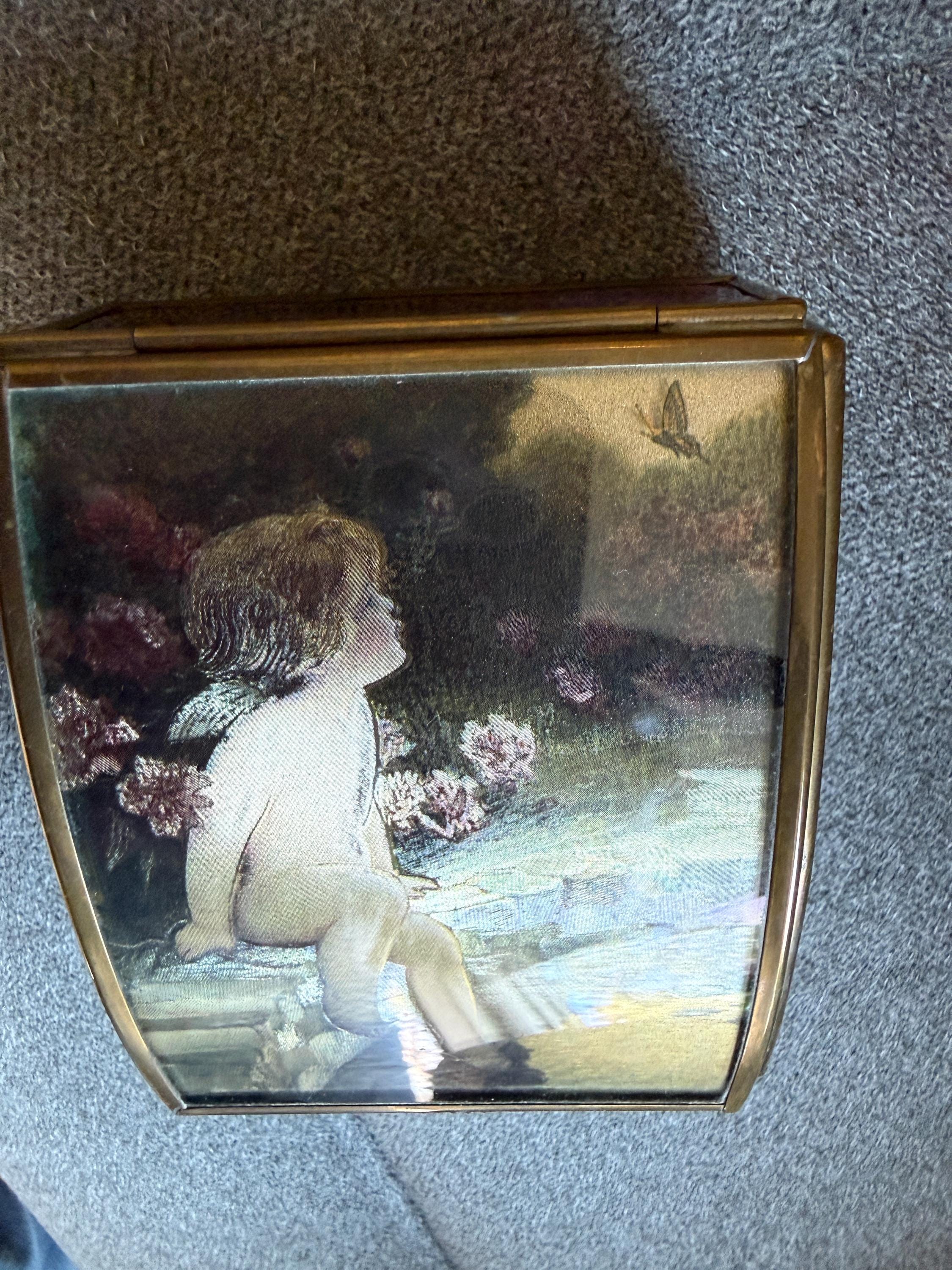 【vintage】Via Vermont　プリズムガラス宝石BOX　アメジスト Via Vermont Mexico - Etsy