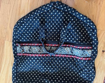 Vera Bradley Lge Garment Bag Floral Navy Travel Bag 46" x 23"