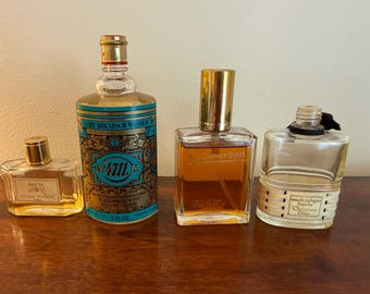Four Vintage Perfume Bottles Christian Dior Wasser Joy Shaff