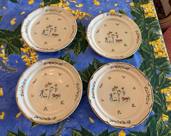 Vintage Cottage Core Granny Country Dessert or Salad plates "Heartland" Intl Stoneware Japan