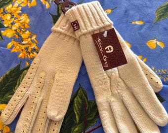 Vintage Etienne Aigner acryl nylon handschoenen one size NWT