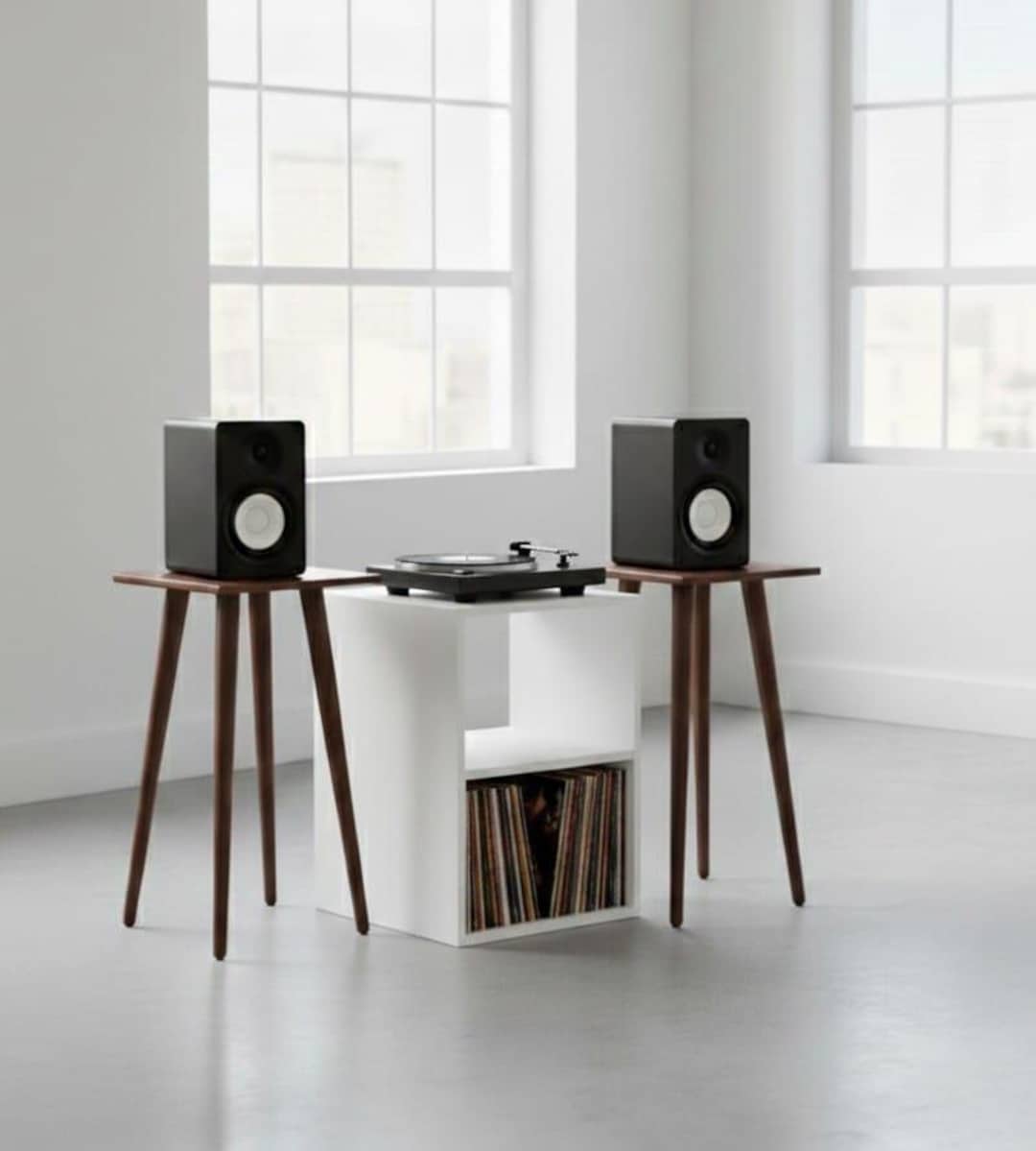 Hi Fi Riser Customizable Solid Wood Bookshelf Speaker Stands,modern Audio Stand ...