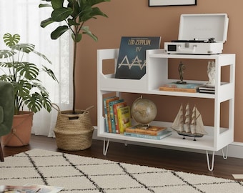 レコードプレーヤーサイドボード「York 101」。モダンなビニールLP