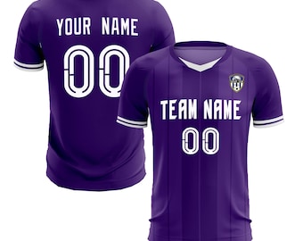 Camiseta de fútbol personalizada KXK para hombre, mujer y joven, con nombre y número, transpirable, para el día del partido, uniforme del equipo.