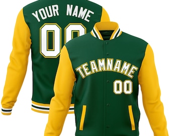 KXK Custom Embroidered Varsity Jacket: Personalized Letterman Baseball Bomber
