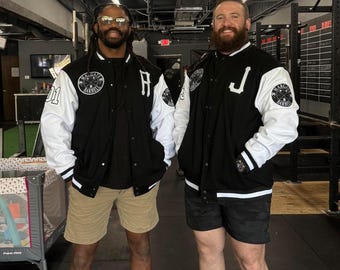 KXK Custom Embroidered Varsity Jacket, Personalized Letterman Baseball Bomber