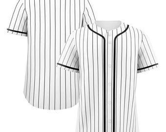 Custom Pinstripe Baseball Jersey: Personalized Name & Number