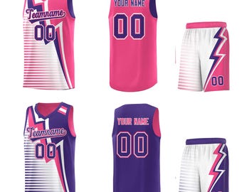 KXK Custom Omkeerbare Basketbal Jersey Shorts Set Heren Dames Gedrukt Teamuniform Gepersonaliseerd cadeau voor spelers Fans Bijpassende sportuitrusting