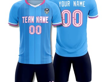 KXK Matching Family Soccer Sets Custom Printed Men Women Youth Fan Gift Bundle Birthday Present for Soccer and Shorts Loving Families