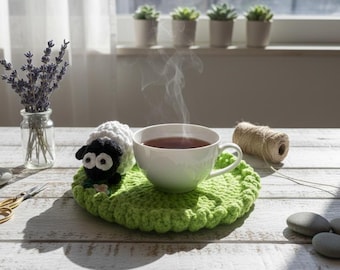 Handmade woven coasters, creative insulation pads, gifts for desktop ornaments