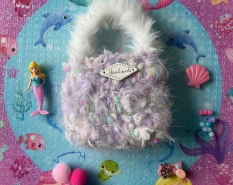 Handmade Fuzzy Treasure Bag | Little Girl's Play Purse