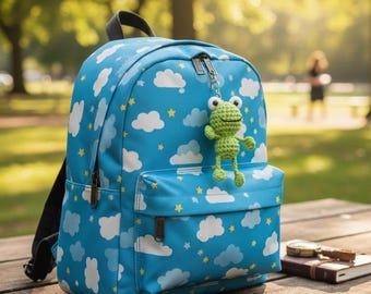 Handmade Crochet Keychain Collection | Cute Frog, Bear, or Bee Amigurumi | Bag Charm & Desk Buddy | Tiny Animal Gift Set