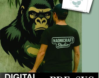 ゴリラ 悠然たるゴリラ Silver Back Gorilla FRPアートオブジェ【商品番号：m