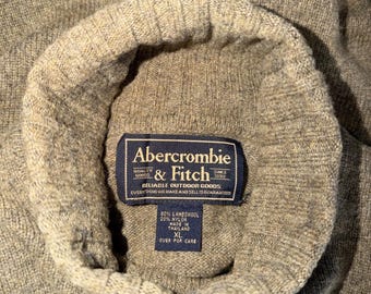 Vtg Abercrombie & Fitch lambswool turtleneck sweater XL Thailand