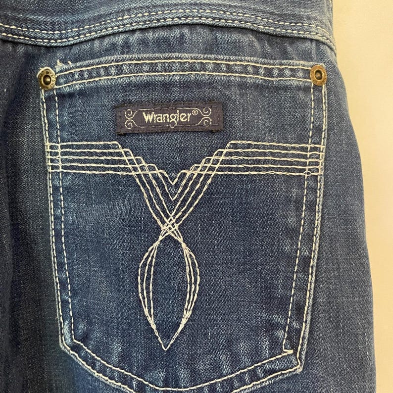 Vtg Wrangler High Rise Bootcut Jeans Women's Sz 12 Made in USA Western Ranchcore image 1