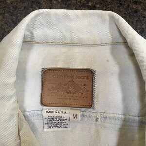 Calvin Klein denim jacket women&#39;s L USA light wash