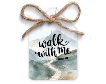 Etichetta regalo "Cammina con me" stampabile: tema per i giovani della Chiesa di Gesù Cristo dei Santi degli Ultimi Giorni 2026 (download immediato)