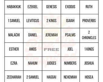 Old Testament Book Scripture Bingo Reading Tracker ~ LDS Come Follow Me 2026 ~ Size 4x6 Printable