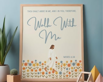 Walk With Me Saviors Steps 8.5x11 Printable - LDS Youth Theme 2026 - Bulletin Board - Wall Art