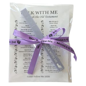 Walk With Me Scripture Tracker Highlighter Gift Handout  | LDS 2026 Youth Theme Moses 6:34