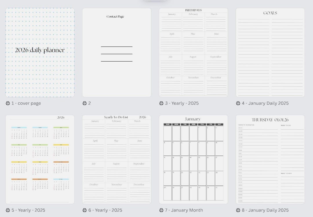 January–july 2026 Daily Planner Printable PDF | 24-hour Schedule ...