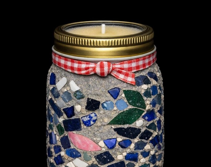 Manifesting Mosaic Candle Jar | Handcrafted Designs by Sher