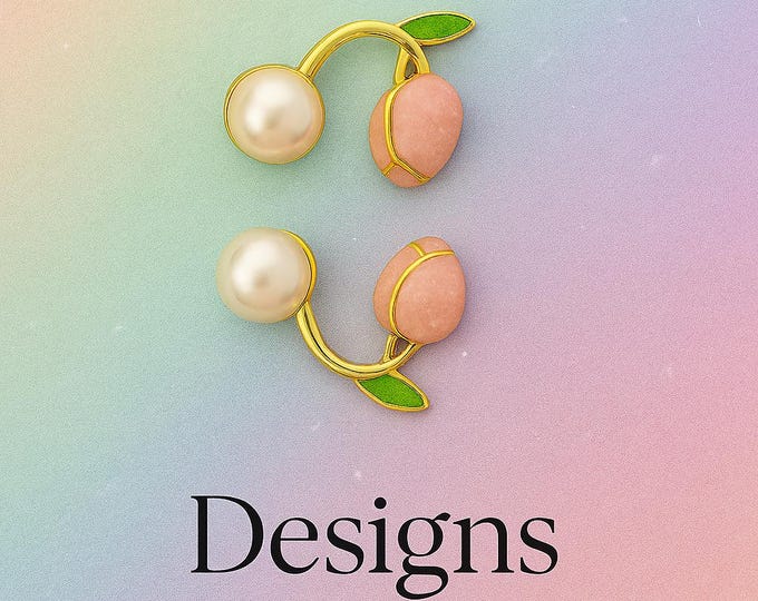 Cherry Branch Pearl & Rose Quartz Earrings – Handmade Artisan Design by Sher®