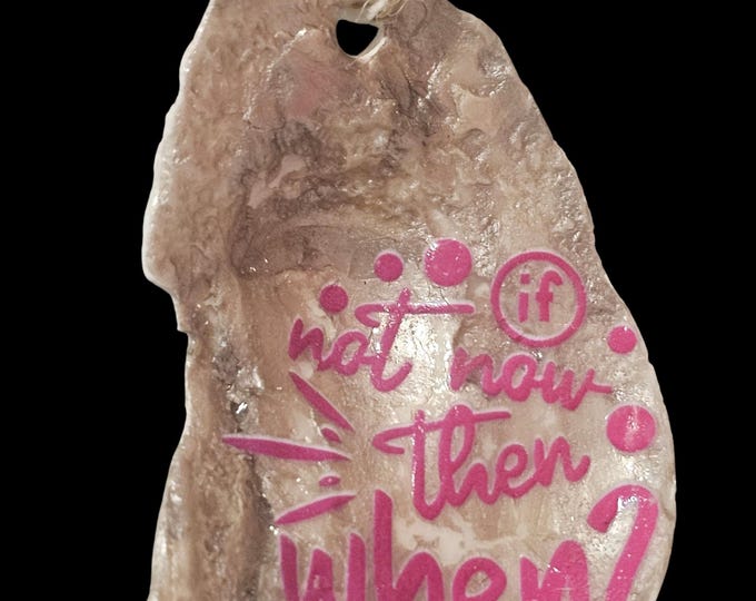 Handmade Inspirational Shell Car Charm: One-Of-A-Kind Rear View Car Mirror Hanger