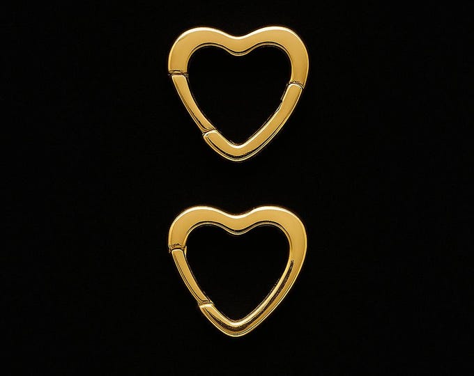 Handmade Gold Heart Earrings